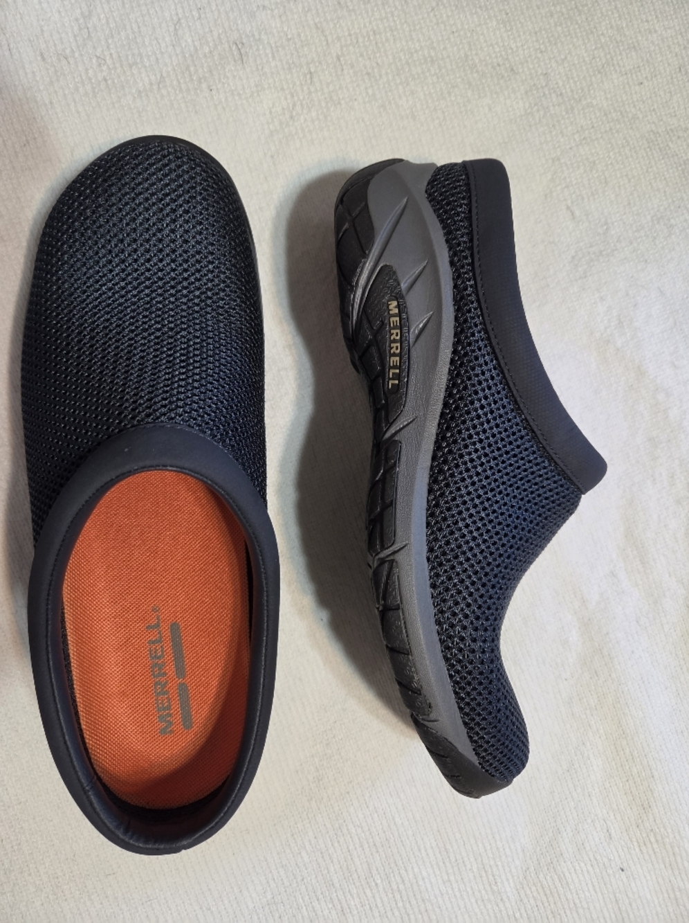 Merrell Women's  Navy Blue Mesh Slip-On Shoes with Orange Insole. Sz 9 - Picture 5 of 6